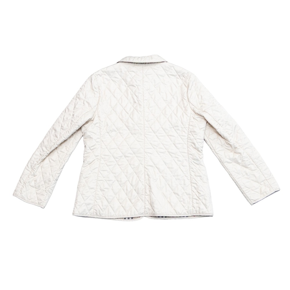 Burberry London Quilted Jacket Cream Nova Check Lining Made in England Large - Picture 3 of 9